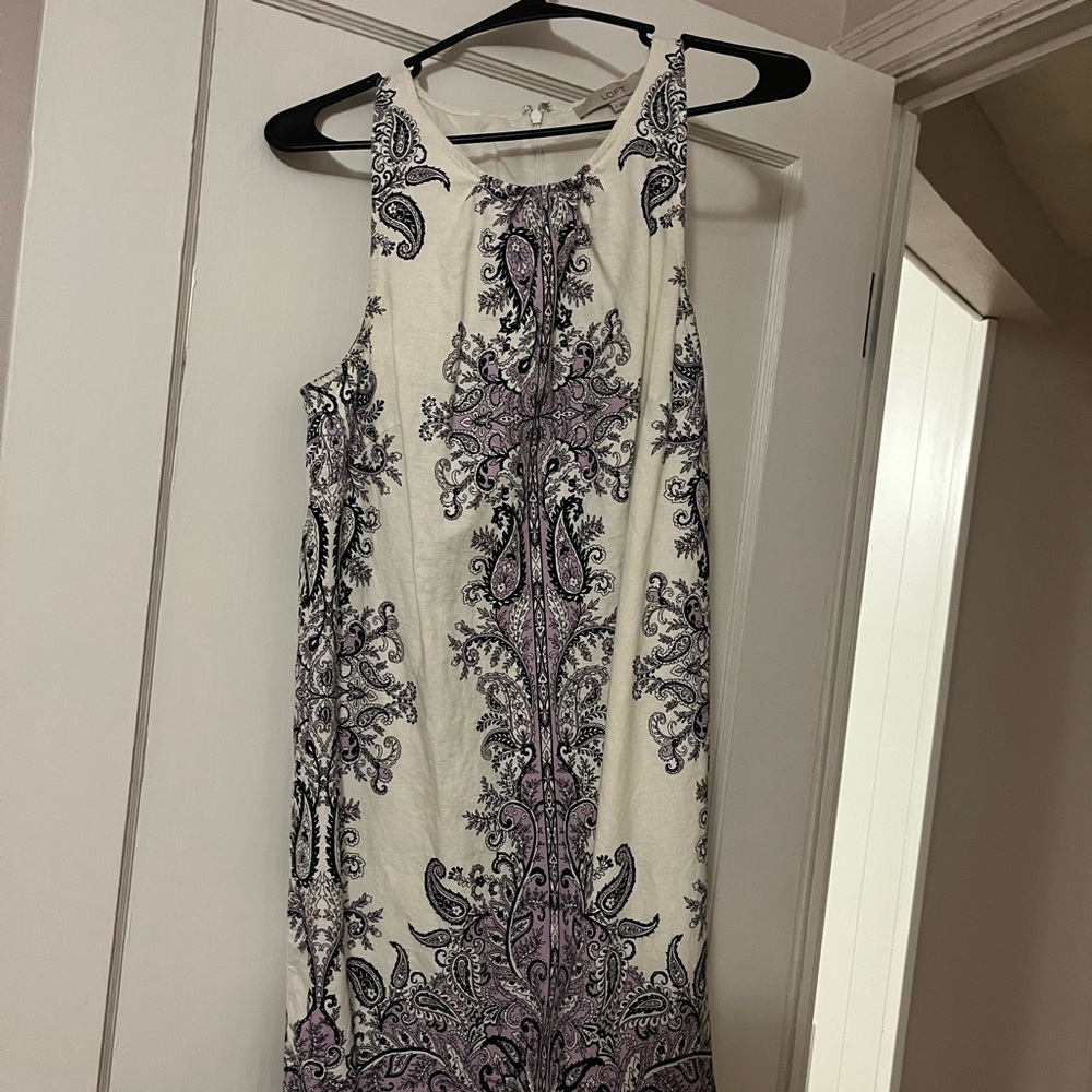 Elegant Paisley Print Dress